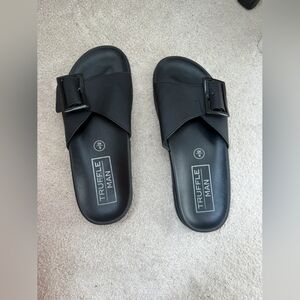 Black Slide Sandals